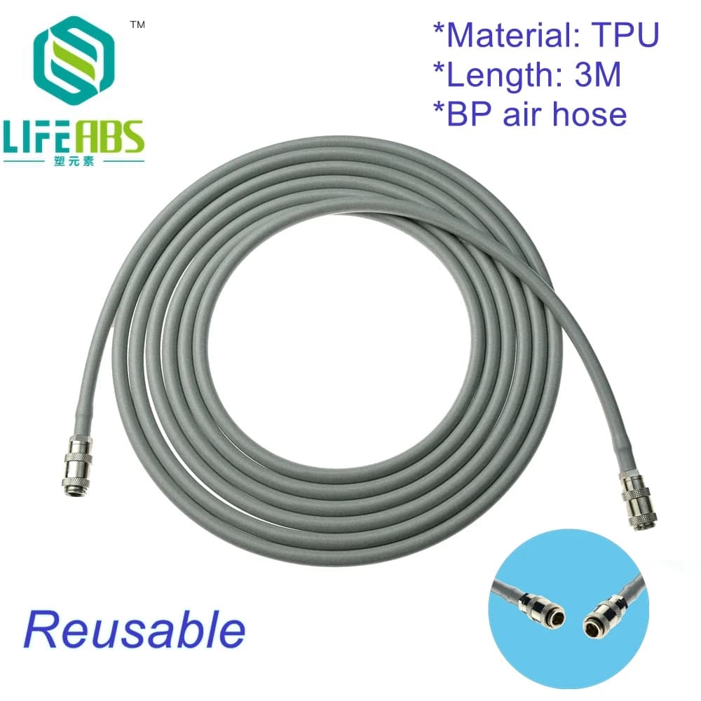 Single tube for blood pressure gauge bracelet, L=3m. Compatible with Minidray, Mec1000, Edan, NIBP extension tube.