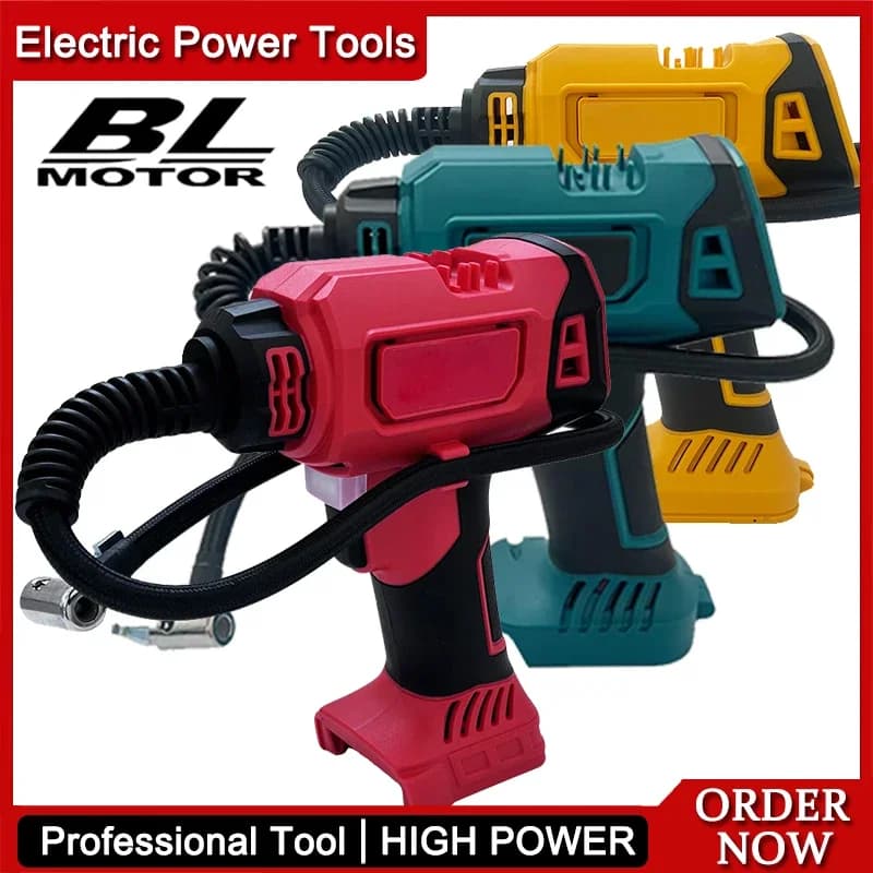 Fit Milwaukee Pompa di Aria Elettrica Portatile Cordless Auto Pneumatico Gonfiatore Automatico Compressore D'aria Utensili Elettrici Per Makita Per Dewalt