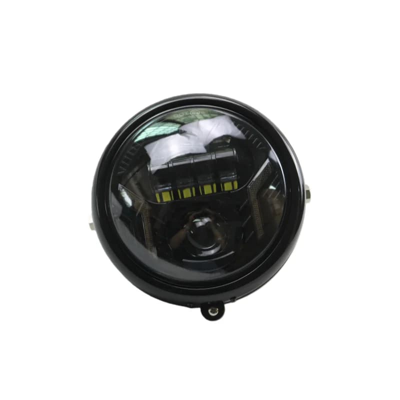 Faro universale per moto LED da 5,75 pollici faro Hi/Lo fascio/indicatore di direzione per Harley Honda Chopper