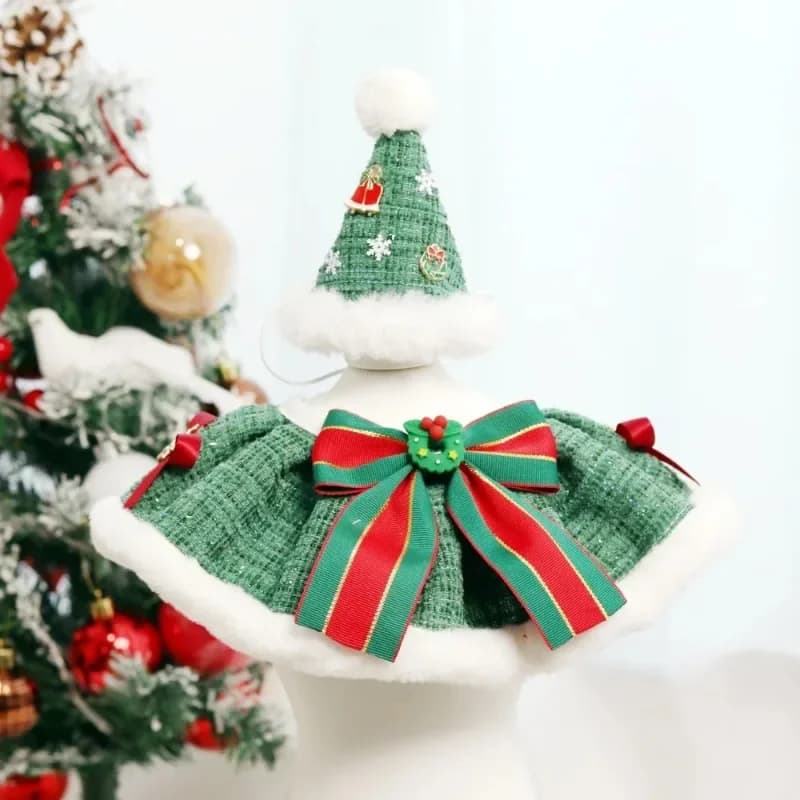 Pet Christmas Hat Classic Mini Style Christmas Cap Pet Accessories for Small Dogs Cats Festival Winter Decoration Gift Dog Hats
