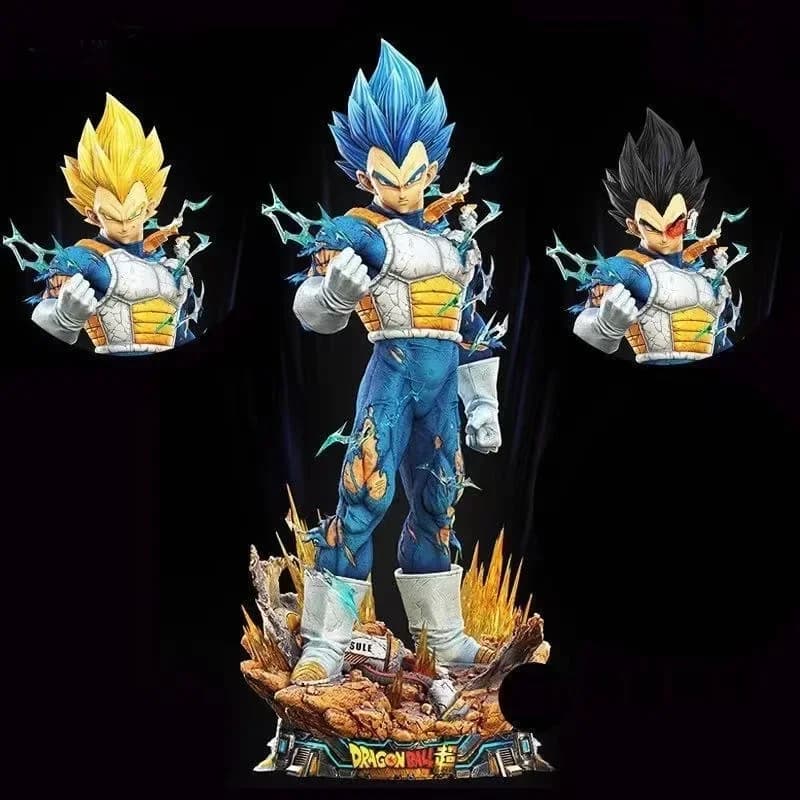23 cm/11.8 pollici Dragon Ball personaggio anime Vegeta 3 teste Action PVC Figure Modello Collezione di statue Decorazione Giocattoli Regalo