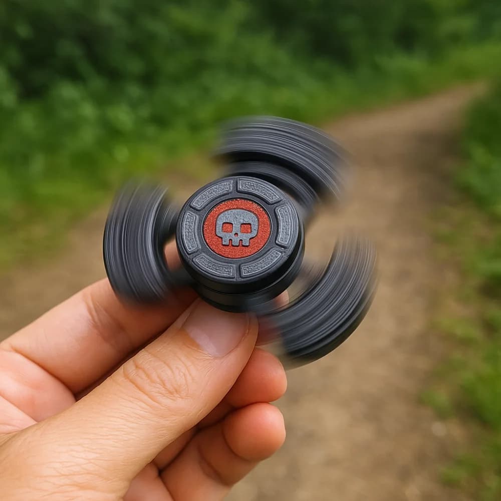 Fidget Spinner in Plastica Stampato in 3D, Giroscopio da Dito Senza Resistenza, Slider Rotante Combo 3D, Regali di Natale