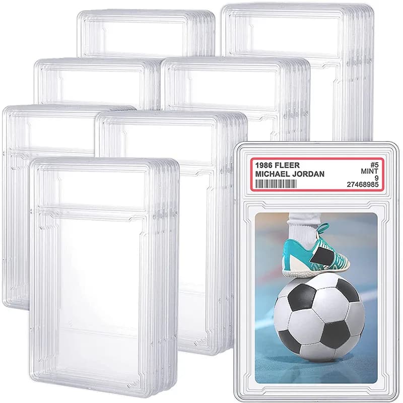 35/55/75/100PT Trading Cards Slab Label Grade Baseball Star Card Sleeves Protector Acrylic Stand Plastic Game PTCG Gift Toy