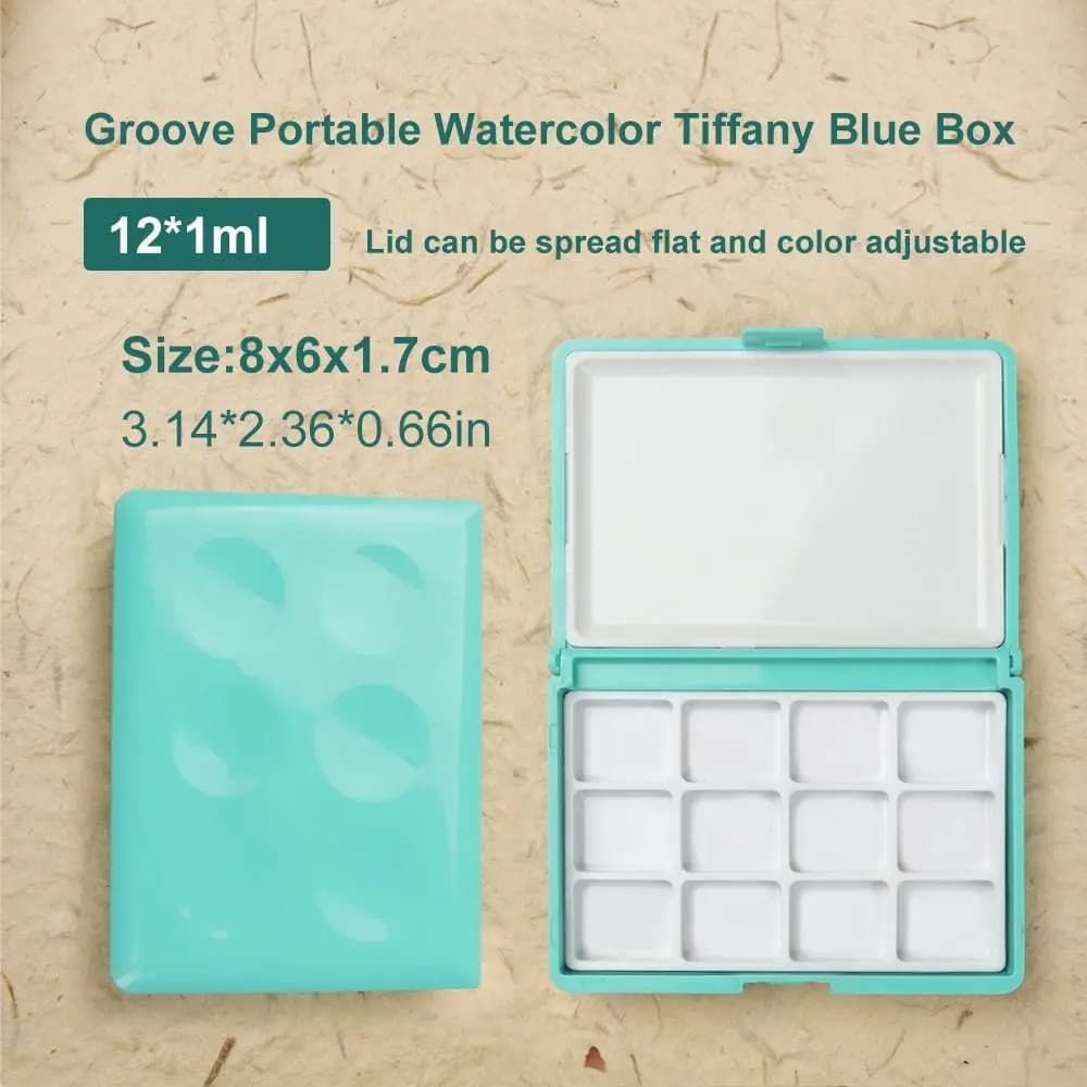 12/24 Girds Painting Box Oil Acrylic Gouache Paint Subpackage Portable Palette Watercolor Plastic Colour Dispenser
