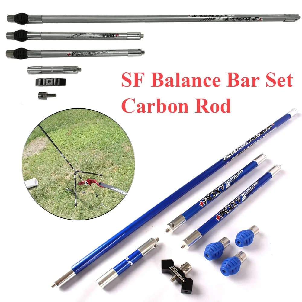 Arco Tiro con l'arco Sistema di stabilizzazione in carbonio 30 "12" 5 "Barretta di equilibrio Arco Caccia all'aperto Tiro di mira Competizione Smorzamento Stabilizzare