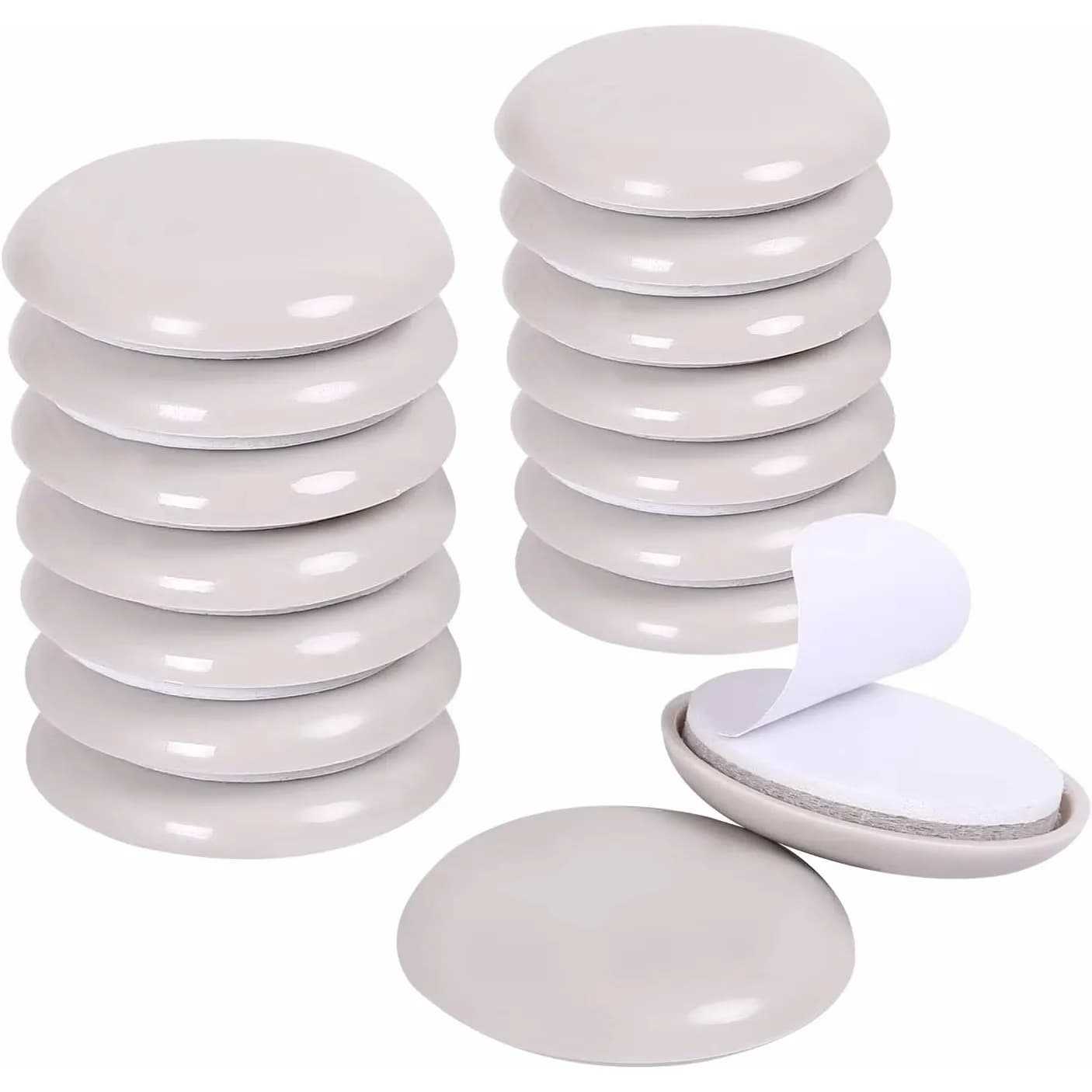 24PCS Paratelaio per mobili rotondi Cursori mobili autoadesivi Sedia da pavimento Tappetino per divano Cursore Pad Protezioni per base da tavolo per mobili