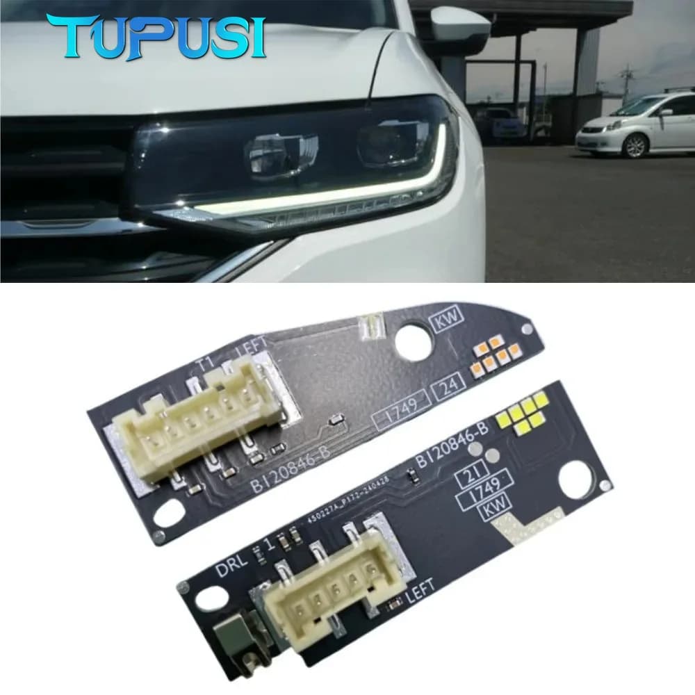 White DRL Turn Signal Board 2GM.998.479 For 2020-2023 VW T-CROSS Tcross LED Headlight Daytime Running Light 2GM.998.479