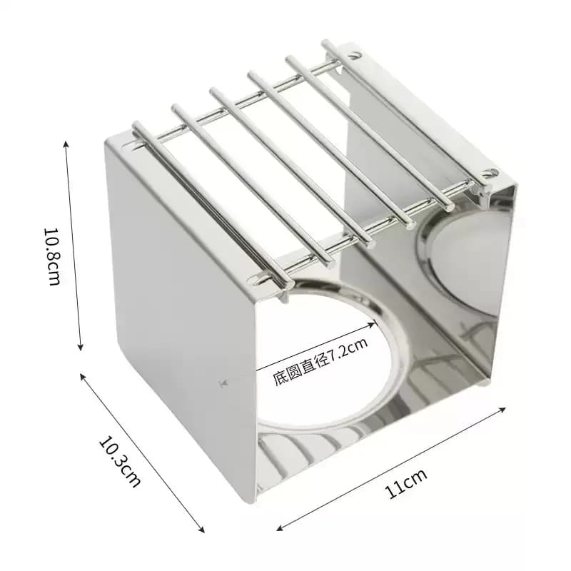Supporto Quadrato in Acciaio Inox per Caffettiera Moka, Porta Fornello da Campeggio per Teiera