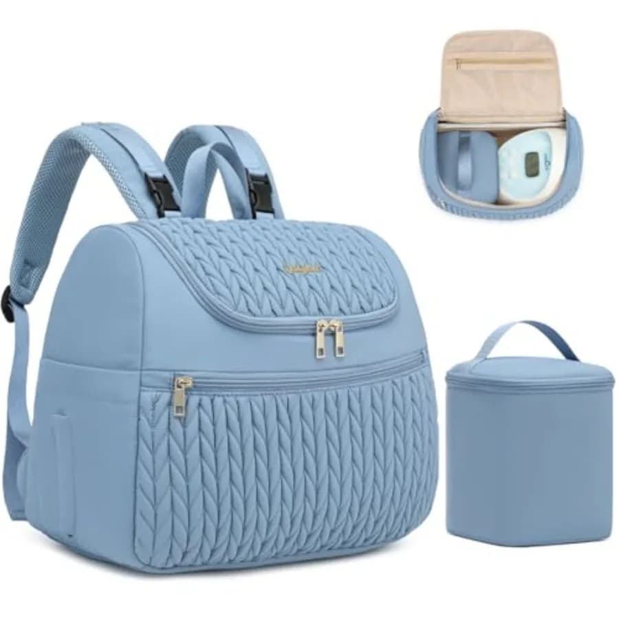 Borsa per tiralatte Qualyphant per Spectra S1/S2 e Medela, borsa termica isolata, custodia per laptop da 13 pollici, borsa fasciatoio, zaino leggero