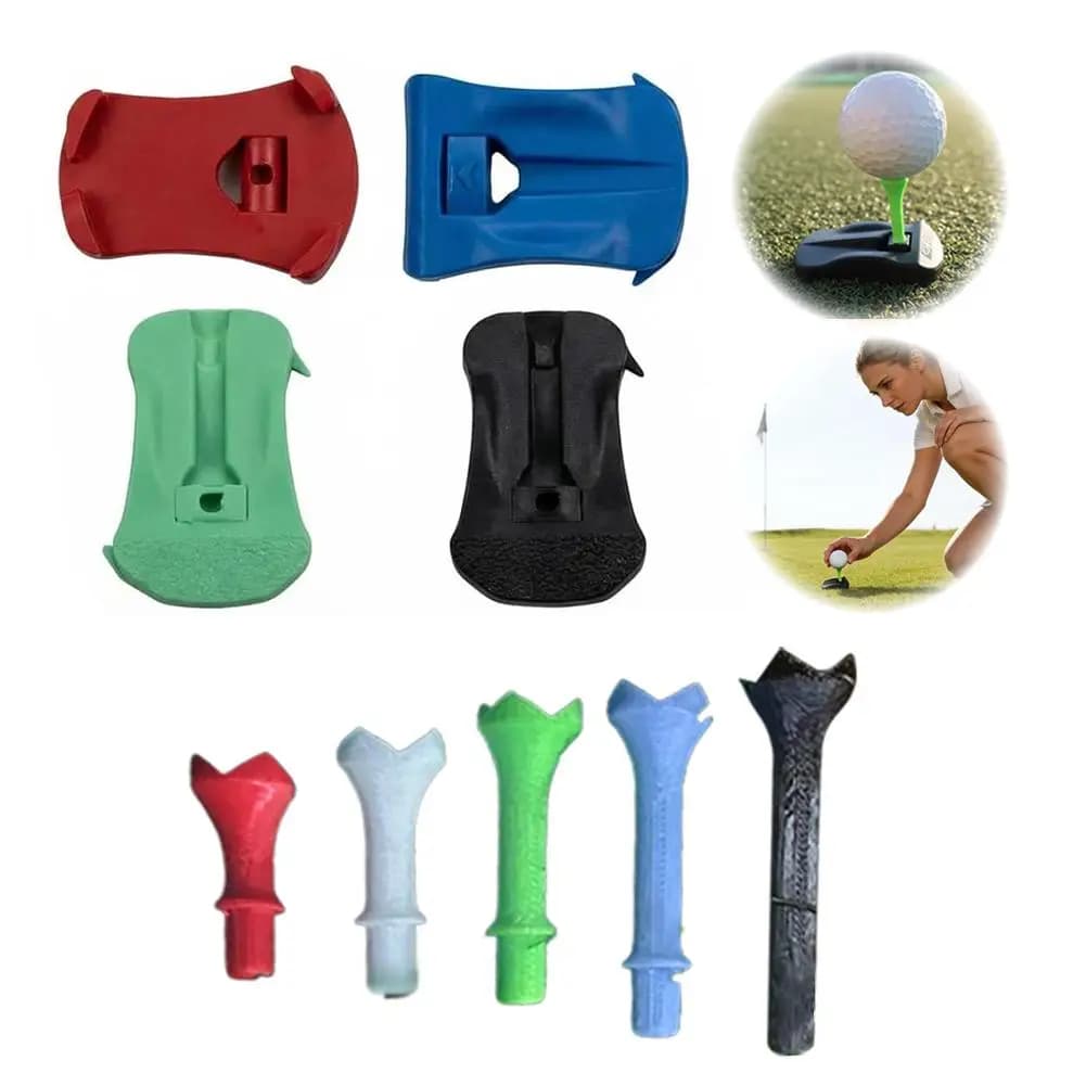 Base per tappeto erboso con cerniera in plastica, supporto per tee da allenamento per golf, stabile e durevole, per prestazioni durature e durature