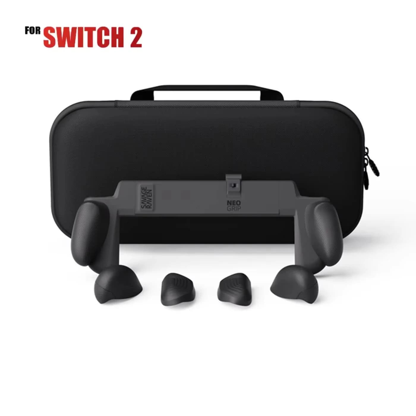 Savage Raven di Skull & Co. NeoGrip con custodia protettiva con impugnatura ergonomica sostituibile per console di gioco Nintendo Switch 2 NS2