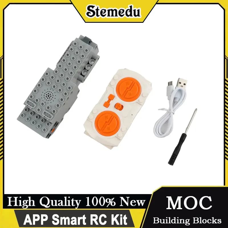 Smart APP RC Kit With Rechargeable Battery Blue-tooth Motor Speed Control For MOC PF Building Block Models