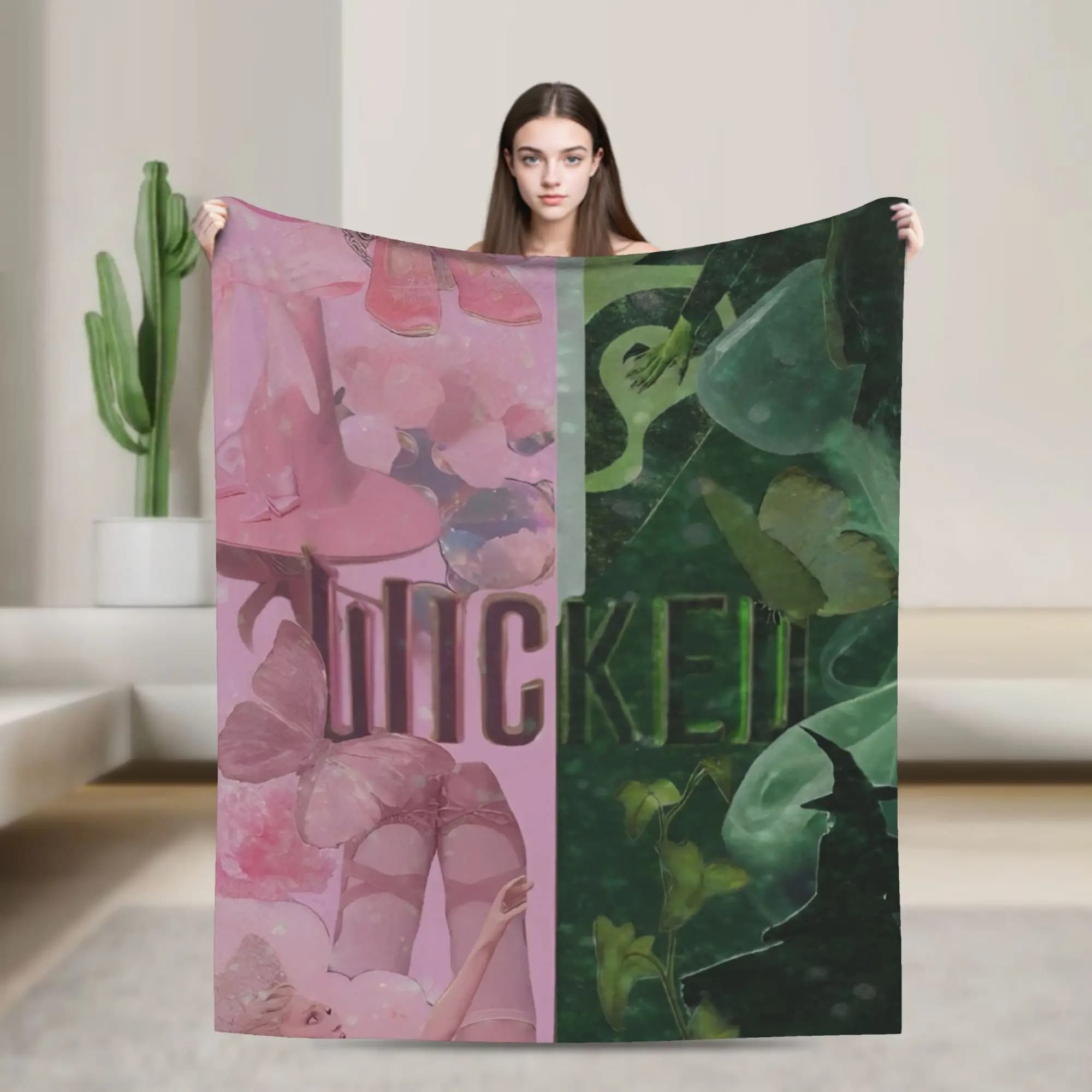 Wicked Elphaba & Glinda Coperta tonale da viaggio per ufficio Biancheria da letto in peluche Getta Decorazioni per la casa di moda Copriletto in flanella Copridivano
