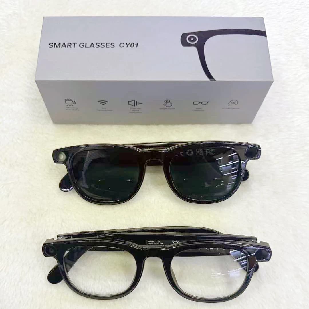 AI Smart Glasses with 8 Million Pixel Camera, Bluetooth Calls, CY01 Sun Glasses, Audio Video Rips, Music Player, Multifunctional AI Glasses