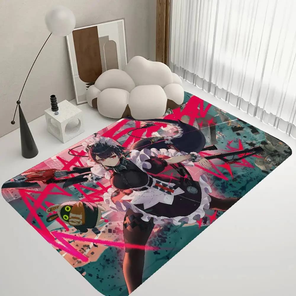 Tappetino d'ingresso Anime Z-Zenless Zone Zero, stile nordico, per camera da letto, soggiorno, balcone, antiscivolo, decorazione moderna per la casa