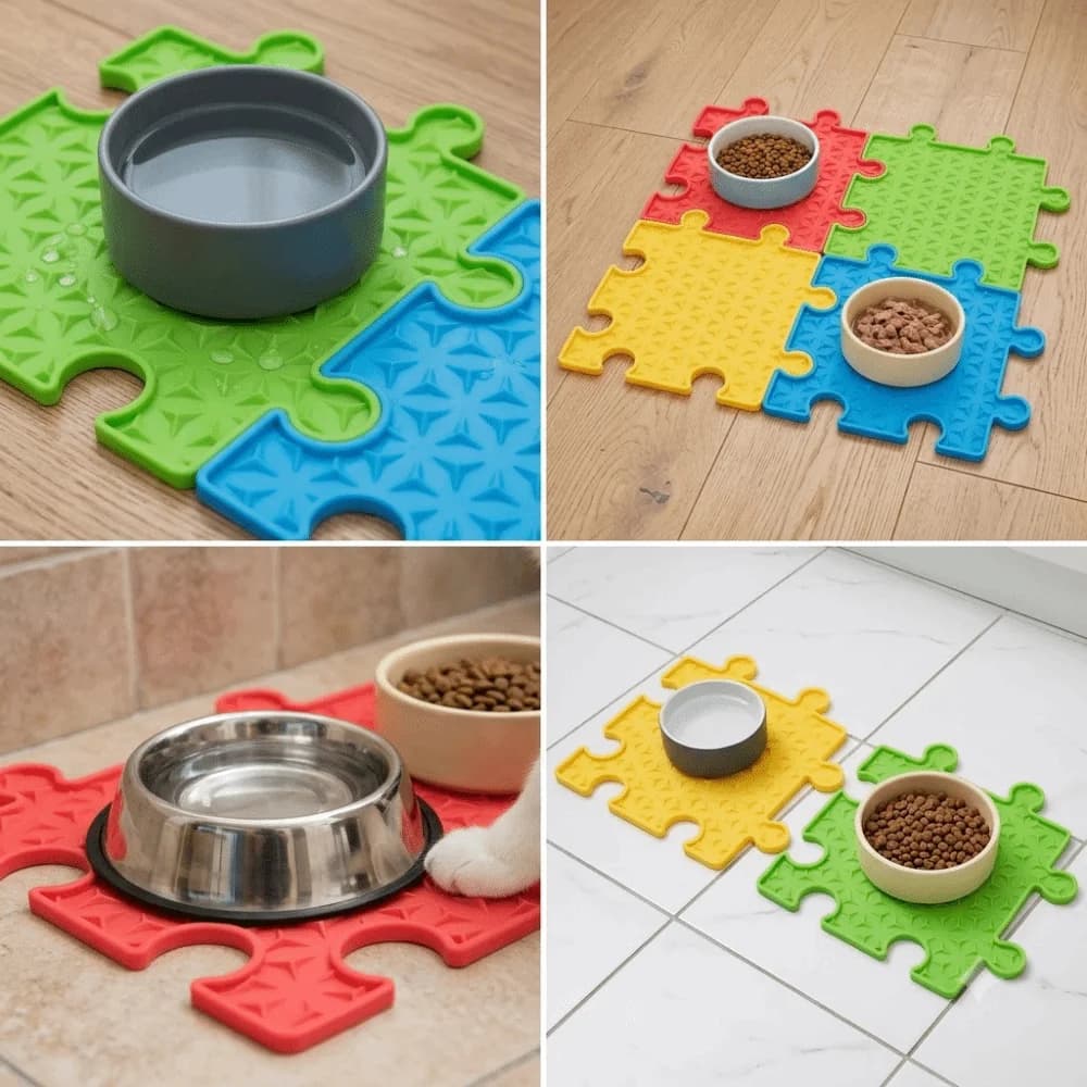 Reusable Silicone Pet Lick Mat Bite Tough Suction Cup Bottom Cat Lick Pad Anti Slip Slow Eating Boredom Relief Lick Mat Food Use