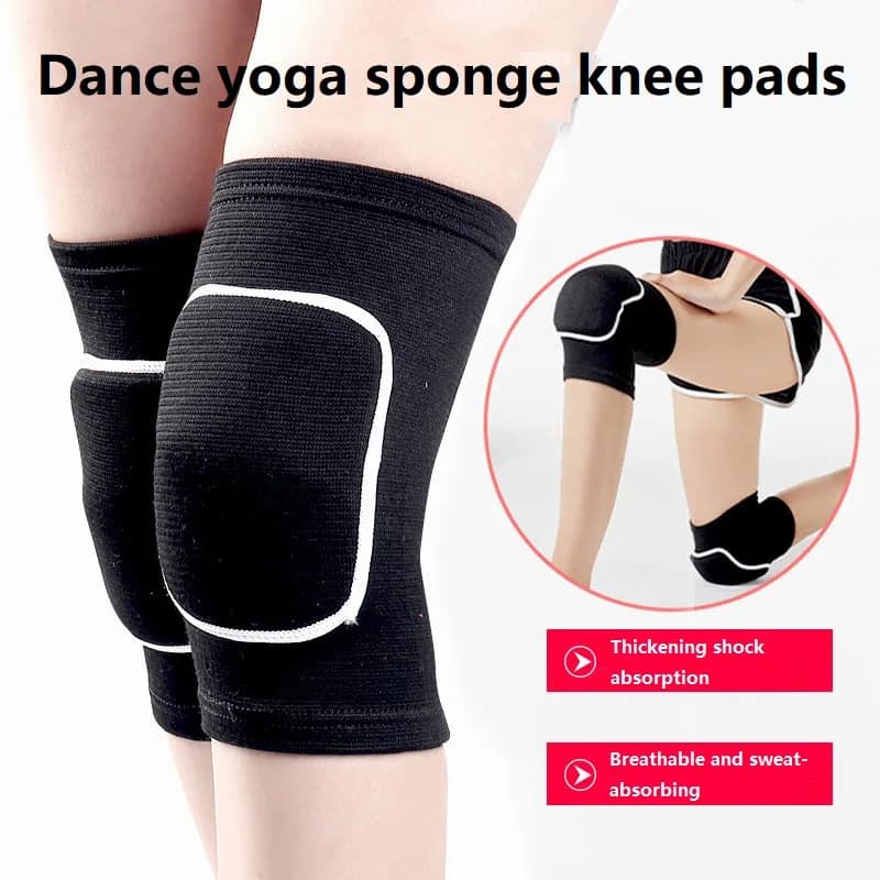 Supporto per ginocchio Ginocchiere a compressione elastica Supporto in spugna addensata per ginocchiera per allenamento sportivo HXHZ06