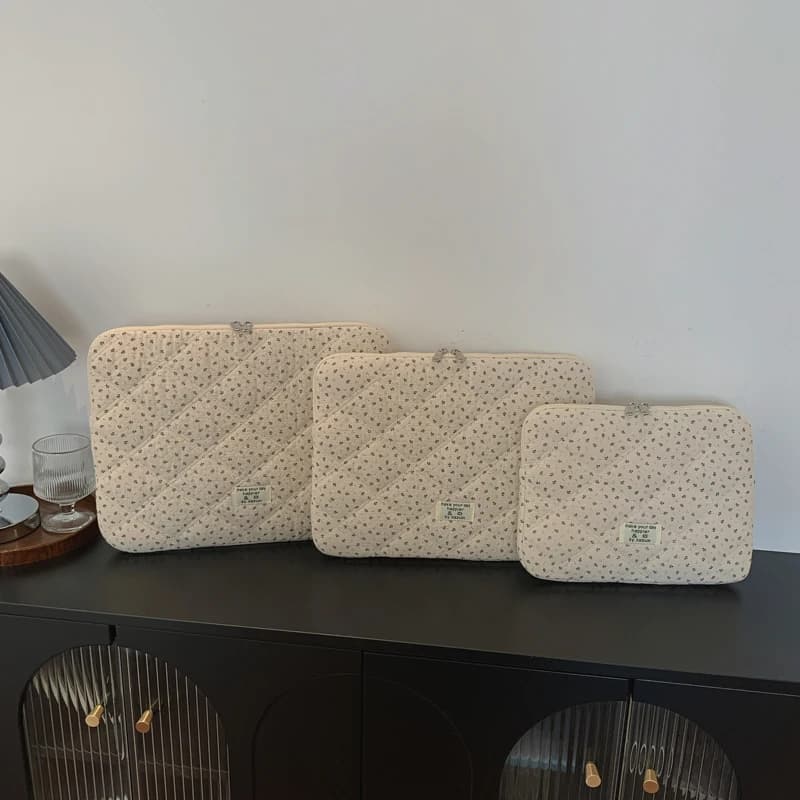 Borsa a Tracolla Casual da Donna per Laptop, Trapuntata Floreale, Antiurto, Antigraffio, Multimisura, per il Pendolarismo Quotidiano