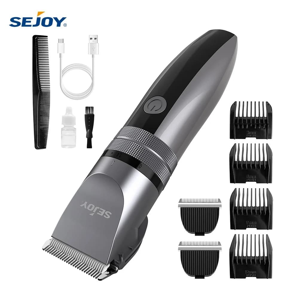 Sejoy Men's Electric Haircut Professional USB Kit Rechargeable Men's Barbiere Haircut Trimmer for Men Kids