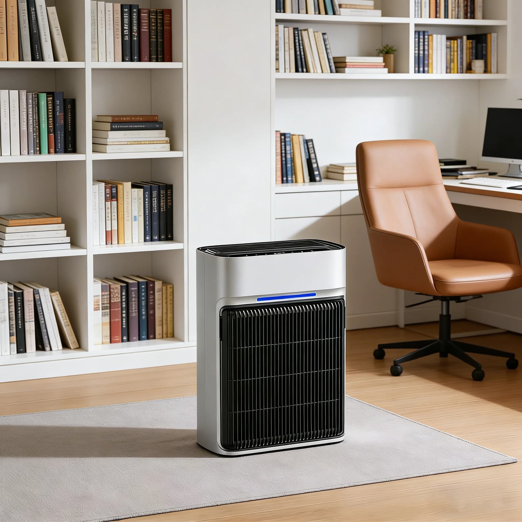High Efficiency Triple-filter HEPA Air Purifier, App Controlled, Quiet Desktop Home Air Cleaner