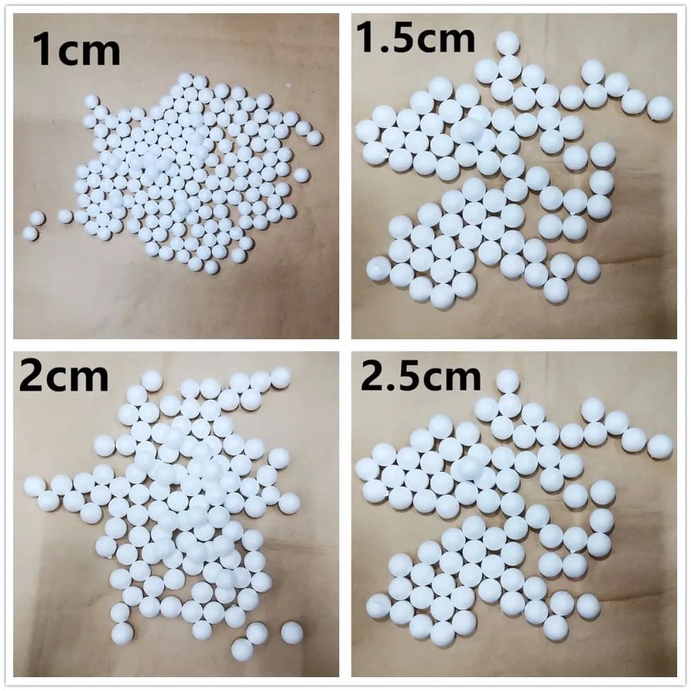 1/1,5/2/2.5/3 cm White modelling foam balls Handmade polystyrene balls Decorative foam round balls