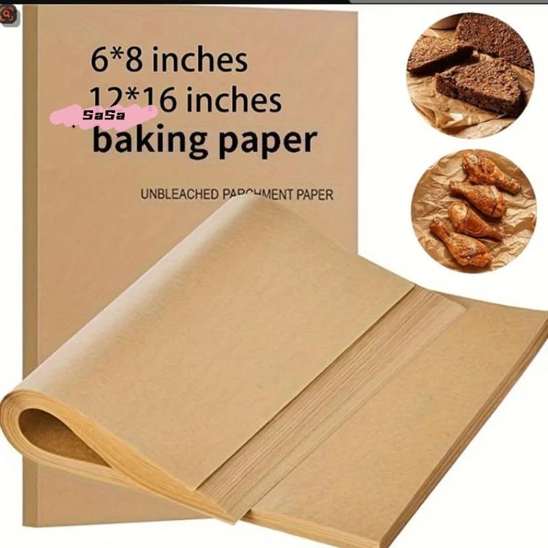 50/100/200 pezzi carta pergamena per friggitrice ad aria cera marrone carta da forno da cucina hamburger dessert sandwich avvolgimento - fogli da forno antiaderenti