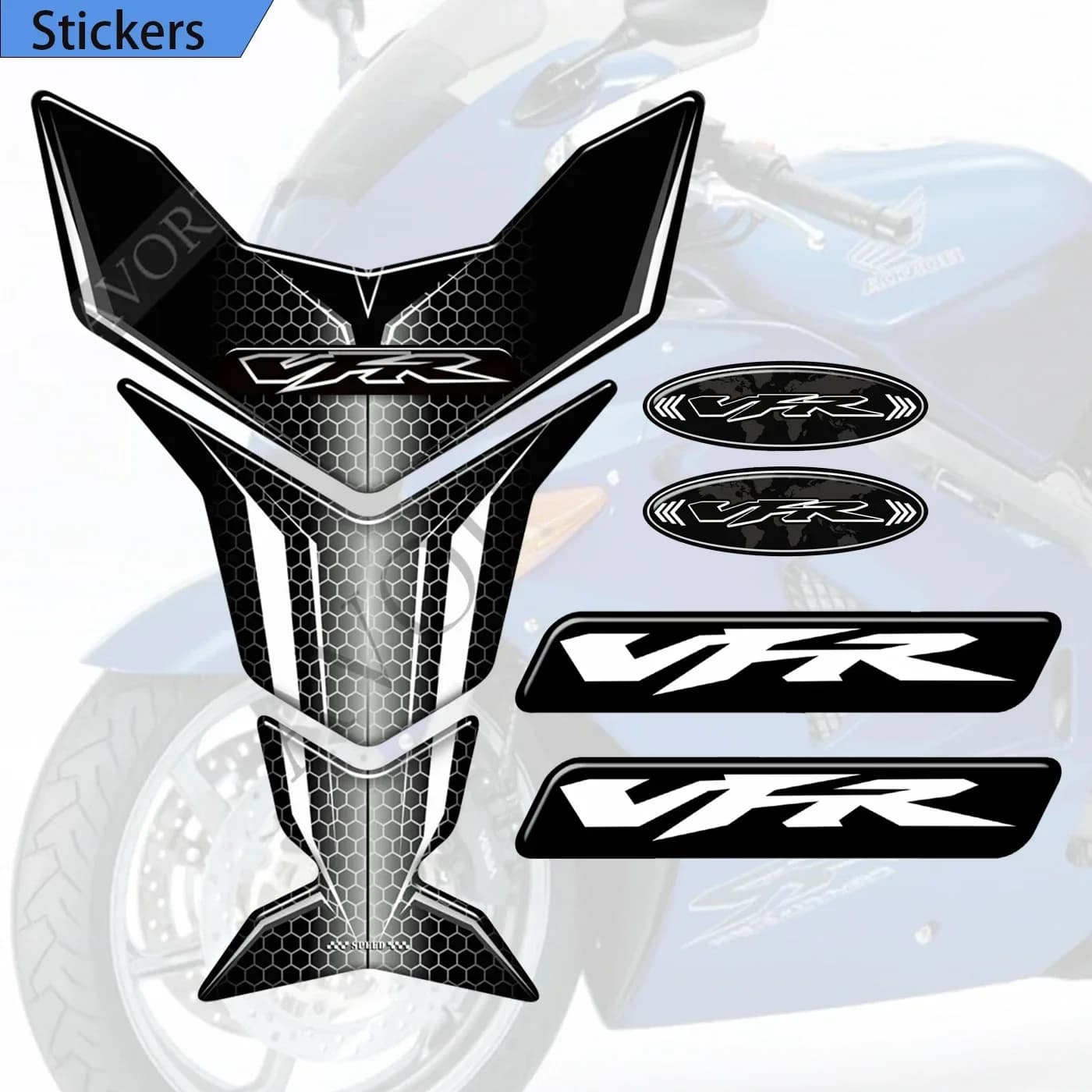Tank protection Pad Fuel oil kit Ginocchio 3d Decalcomanie adhesives for Honda VFR 400 600 700 750 800 1200 X F VFR800