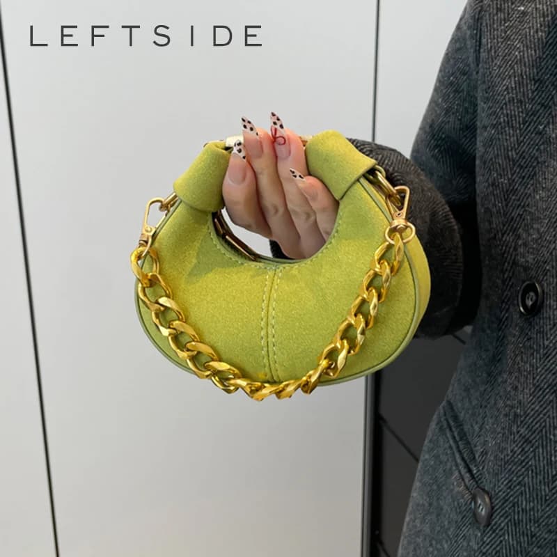 LEFTSIDE Mini borsa a tracolla da sella in pelle PU per donna 2024 inverno nuova tendenza Y2K borse e portamonete borse a tracolla da donna