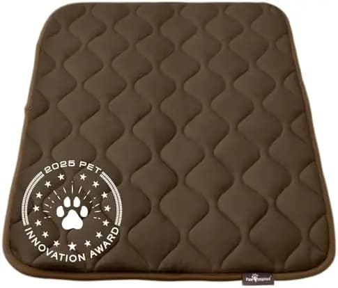 Tappetino lavabile per gabbia per cani Paw Inspired 35”x22” | Cuccia Impermeabile e Imbottita per Gabbie da 36 Pollici | Marrone Scuro