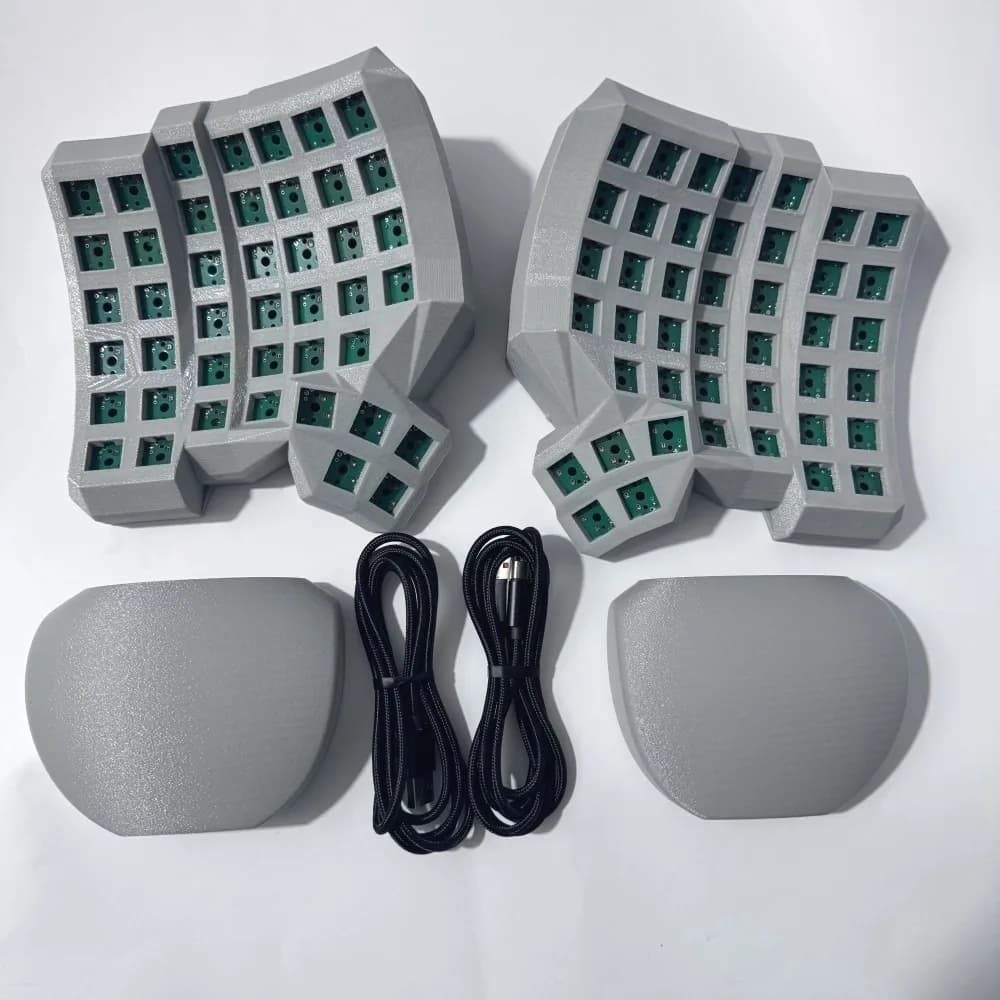 Dactyl Manuform Kit tastiera divisa Hotswap Wired monomodale Plam Rest Personalizzato 6x7 Tastiera curva divisa Fiala TypeC Teclado Gamer