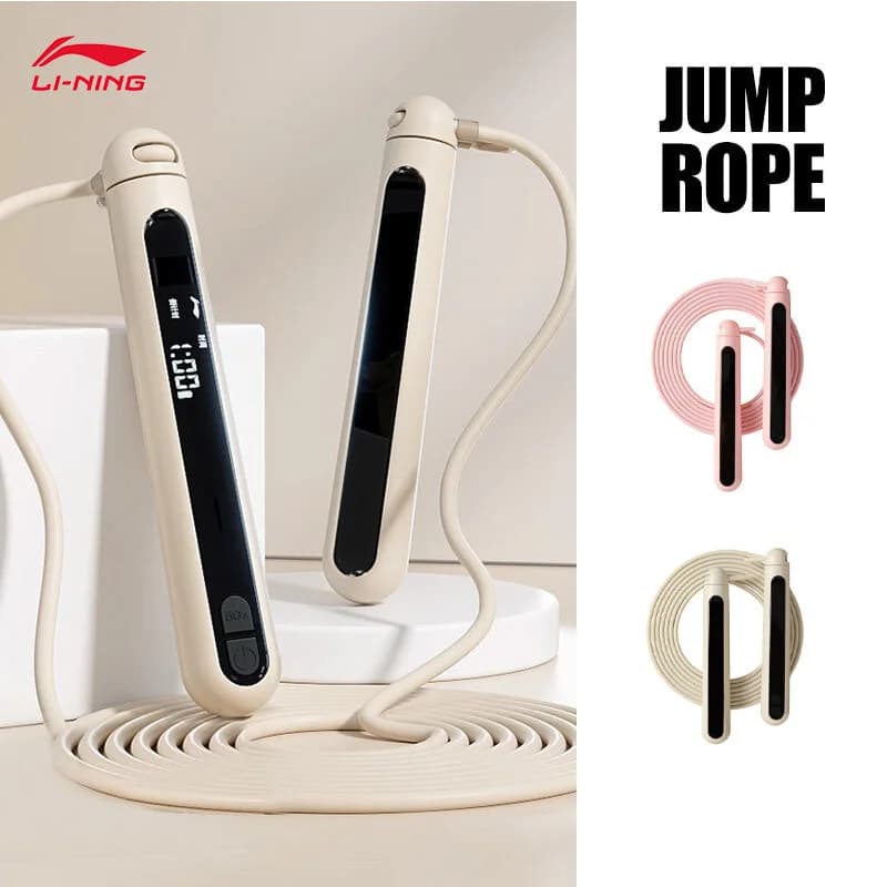 LI-NING Unisex Jumping Cork with Fitness Counter Exercise Training Racing for AQEU069 Adjustable Jumping