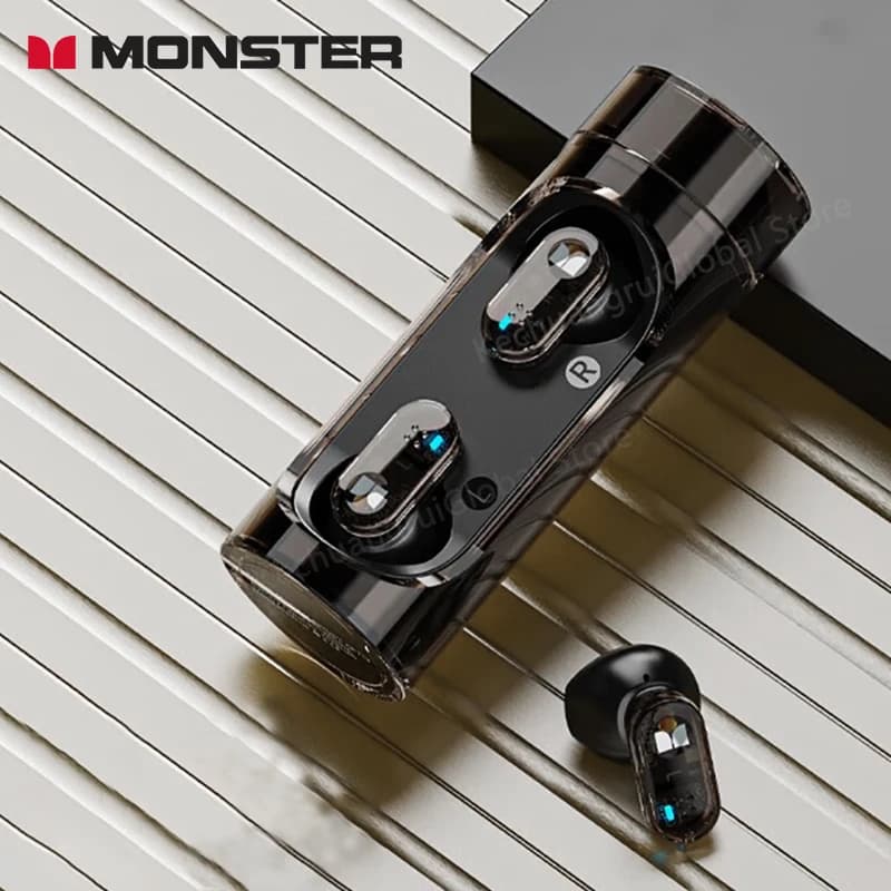 Monster XKT13 Cuffie senza fili Bluetooth 5.3 TWS Mini Auricolari Design con rossetto Auricolari con riduzione del rumore Con corda Nuovo