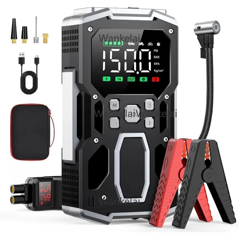 Avviatore di Emergenza Portatile 4000A con Compressore d'Aria, Dispositivo di Avviamento 12V, Power Bank per Auto ODM
