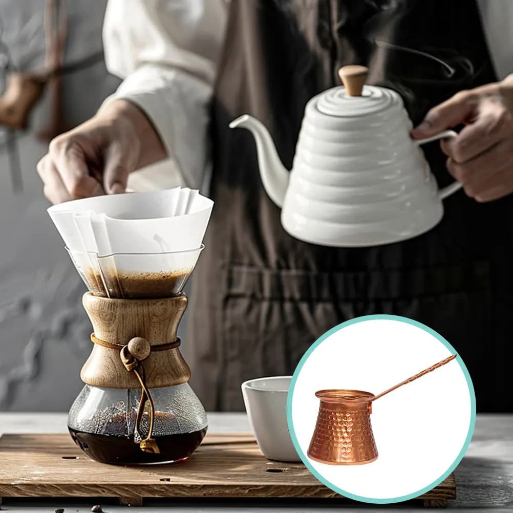 Retro Coffee Pot 320ml Turkish Maker Professional Kettle Electric Container Reusable Aluminium Mug Safe High
