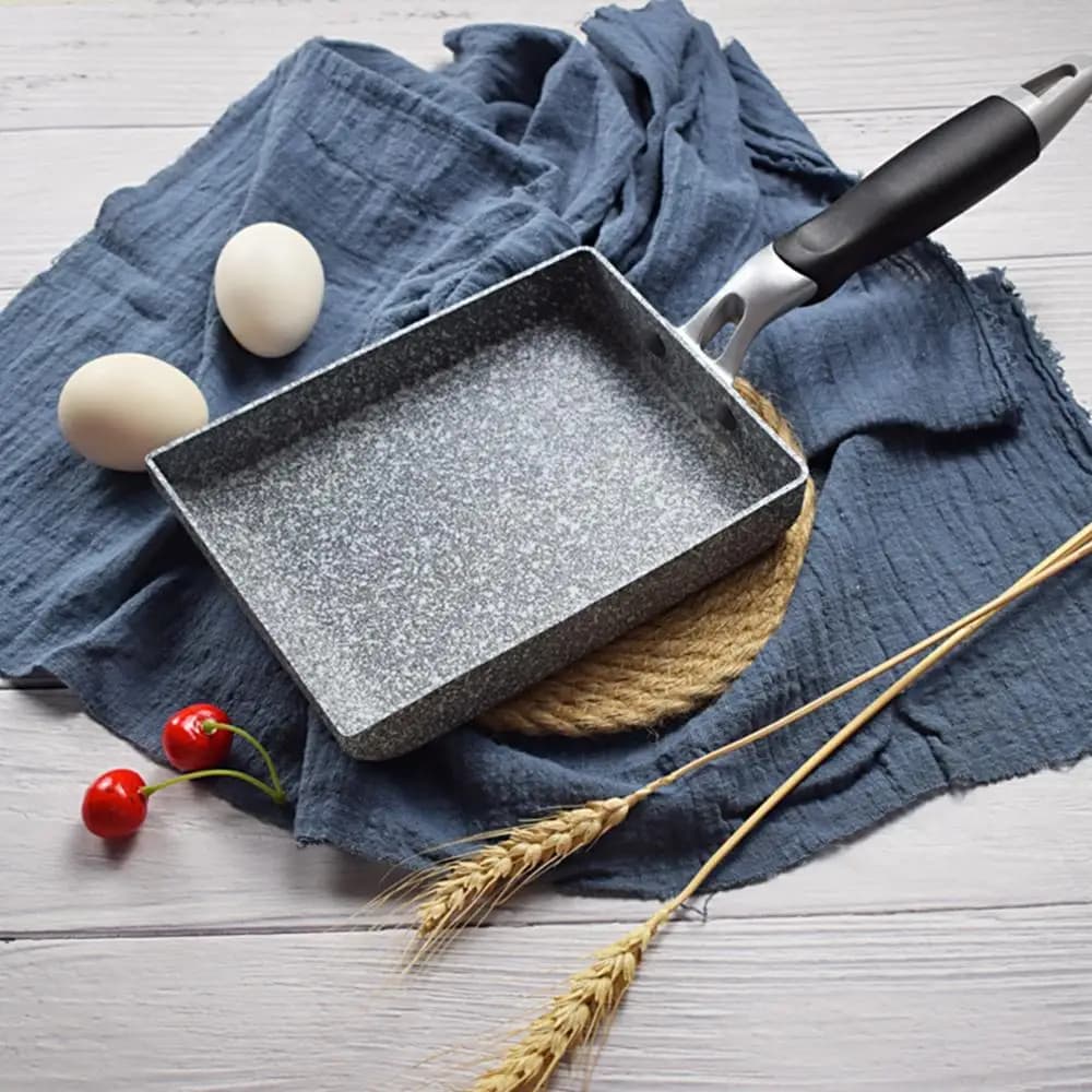 Anti-adhesive pan for Japanese cuisine, for Steak, Sushi, Omelette, Breakfast and Grilled