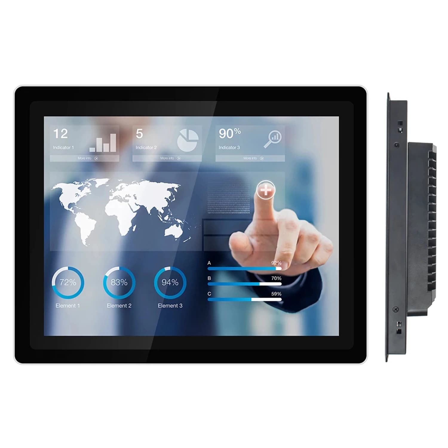 19 inch industrial all-in-one pc mini tablet computer with capacitive touch screen panel pc WiFi COM for Win10 pro 1280x1024