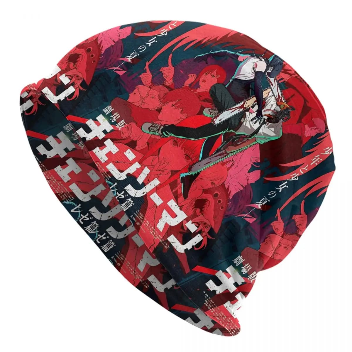Chainsaw Man Reze Bonnet Hat Fashion Outdoor Skullies Beanies Hat Anime Movie Unisex Spring Dual-use Cap