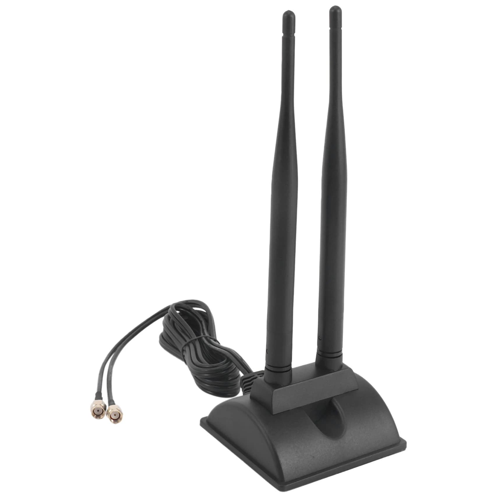 Antenna dual-band A51I 2.4G/5G con cavo di prolunga da 6,5 piedi Scheda di rete wireless con base magnetica da 6DB Antenna WIFI SMA