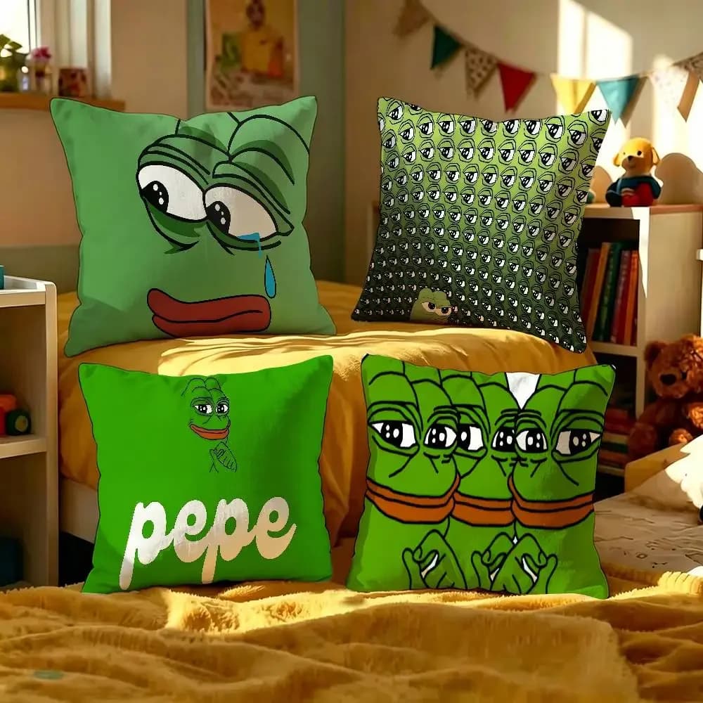 Popular Internet Meme Sad Frog Game Pillow Cover Design Cushion Cover Decor Holiday Decorati