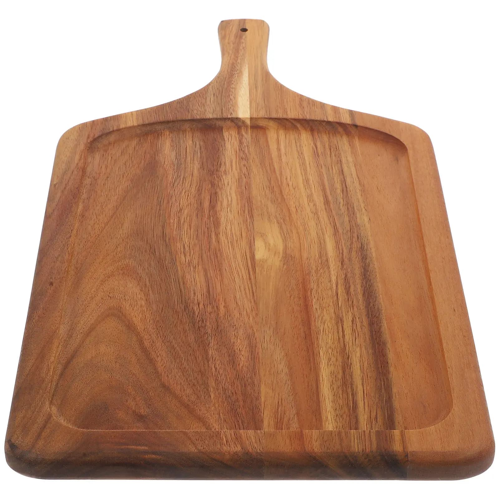 1 Pezzo Vassoio in Legno Naturale per Servire Bistecche, Pizza, Pane, Snack - Tagliere per Salumi, Utensile da Cucina per la Casa