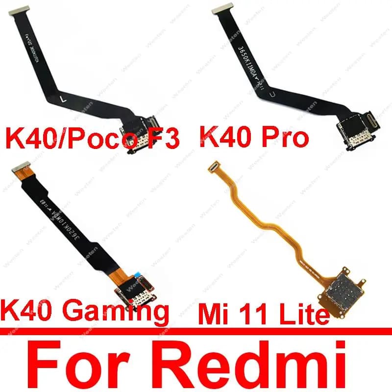 Vassoio SIM Card Lettore Cavo Della Flessione Per Xiaomi Mi 11 12 Lite POCO F3Card Supporto Presa Cavo Della Flessione Per Redmi K40 Pro K40S K40Gaming