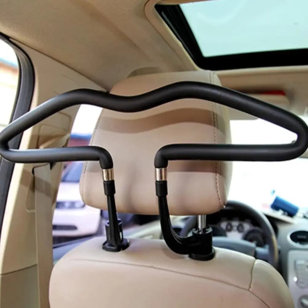Universal Car Headrest Coat Hanger Anti‑Crease Clothes Holder Car Back Seat Headrest Coat Hanger Car Interior Organizer For RV