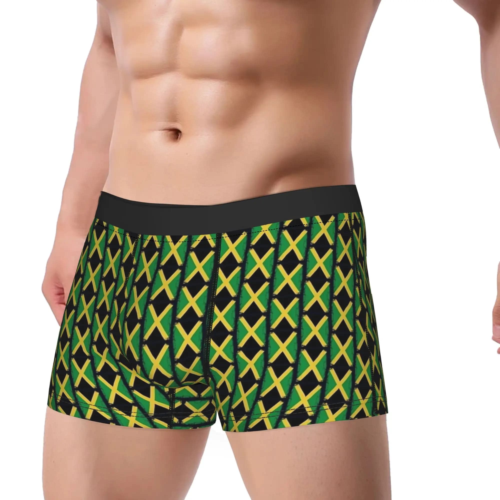 Jamaica Flag Distressed Underwear Design Boxershorts Trenky Male Panties Soft Trend Boxer Brief Gift