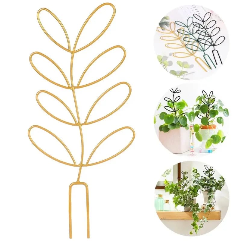 Ornament in creative pot decoration for the house traliccio for plants garden layout leaf-shaped bracket support for climbing on screw
