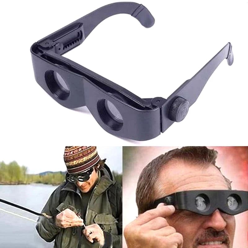 Occhiali Binoculari Professionali Regolabili per Pesca e Teatro, Lenti d'Ingrandimento a Mani Libere per TV e Visione