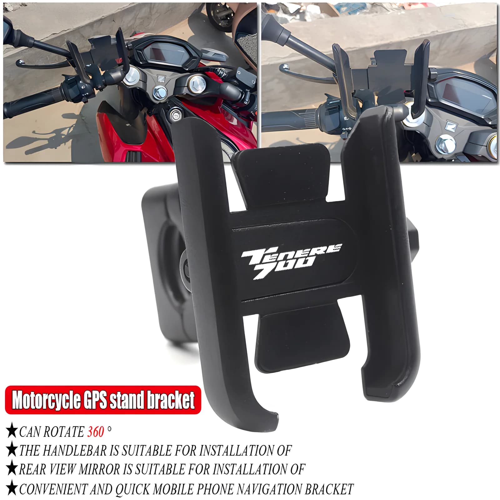 Misura Per Tenere700 TENERE 700 2019 2020 2022 2023 2021 Accessori Moto Manubrio Supporto Del Telefono Mobile GPS Del Basamento Brac