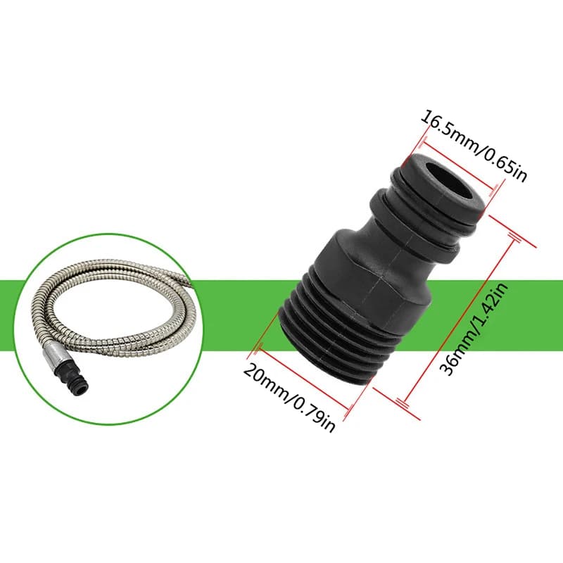 2 Pezzi Adattatore per Rubinetto Filettato BSP da 1/2 Pollice, Connettore Rapido per Tubo da Giardino, Componenti per Sistema di Irrigazione, Vendita all'Ingrosso