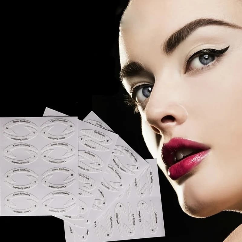 New Shadow/eyeliner Makeup Pattern Sticker Eye Makeup Template Sticker 4 cards Pack 64 cards