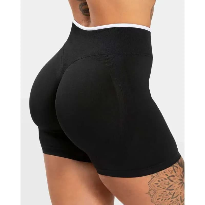 Summer Sports Shorts Women Seamless White Waist Tight High Waist Hip Lifting High Elastic Yoga Pants Running Sport Shorts Female