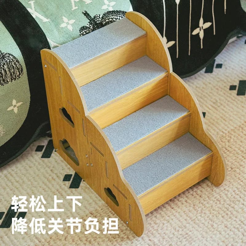 Tavola di legno scale per animali domestici letto in pendenza scaletta per cani e gatti divano scaletta antiscivolo resistente all'usura tappetino da arrampicata per gatti